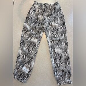 Express Gray Snakeskin Joggers Size XS NWT